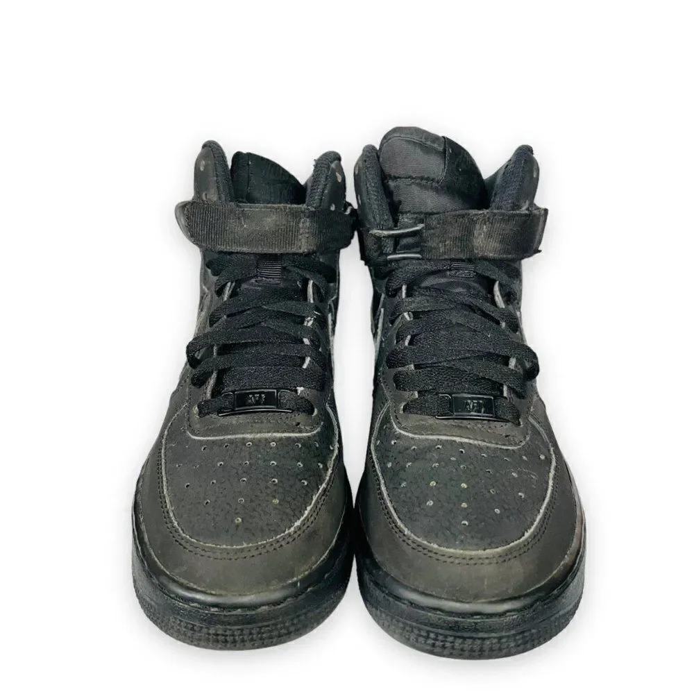 Nike Air Force 1 High GS AF1 'Triple Black' 653998-001 Youth 4‎